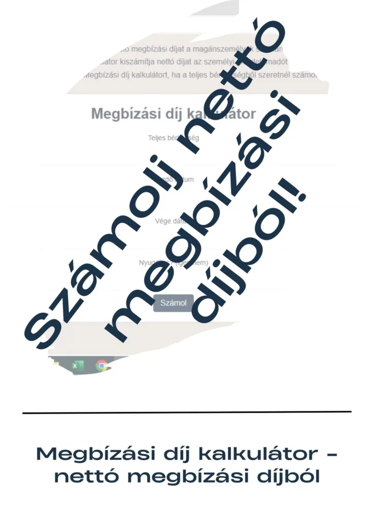 Megbízási díj kalkulátor - nettó megbízási díjból